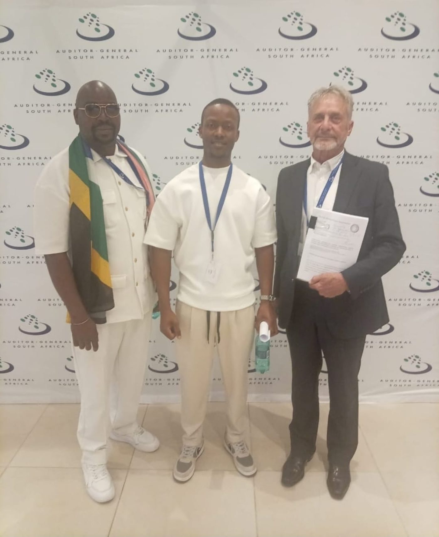 Three Pan-African Peace Commissioners at the offices of the Auditor-General of South Africa